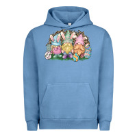 Pigment Pebble Blue Easter Day gnomes Urban Hoodie - HowdyJamesFarm