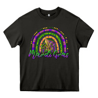 Asphalt mardi gras rainbow and fleur de lis Heavy Core Tee - RanaPortraitStore