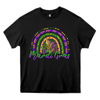 Black mardi gras rainbow and fleur de lis Heavy Core Tee - RanaPortraitStore