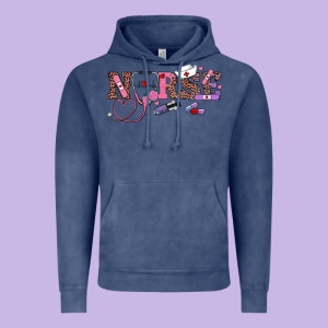 Valentine's Day Nurse Vintage Hoodie Designed By Ranaportraitstore