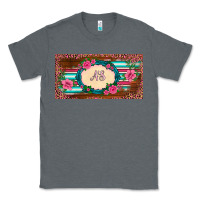 Charcoal Heather preview western pink flovers leopard serape   license plate template Classic Tee - BarkalooDesign