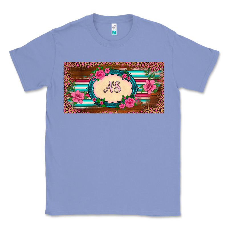 Preview Western Pink Flovers Leopard Serape   License Plate Template Classic Tee by BarkalooDesign | Teevron