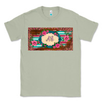 Matcha preview western pink flovers leopard serape   license plate template Classic Tee - BarkalooDesign
