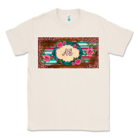 Natural preview western pink flovers leopard serape   license plate template Classic Tee - BarkalooDesign