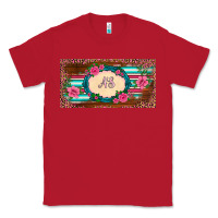 Red preview western pink flovers leopard serape   license plate template Classic Tee - BarkalooDesign