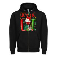 Black let's get lit Zipper Hoodie - MaliasSmallBusiness