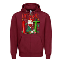 Burgundy let's get lit Zipper Hoodie - MaliasSmallBusiness