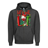 Charcoal Heather let's get lit Zipper Hoodie - MaliasSmallBusiness