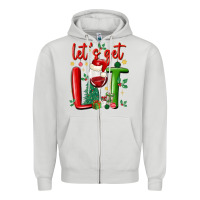 Dove Grey let's get lit Zipper Hoodie - MaliasSmallBusiness