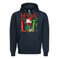Navy let's get lit Zipper Hoodie - MaliasSmallBusiness