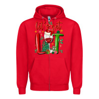 Red let's get lit Zipper Hoodie - MaliasSmallBusiness