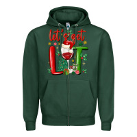 Sports Green let's get lit Zipper Hoodie - MaliasSmallBusiness