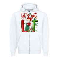 White let's get lit Zipper Hoodie - MaliasSmallBusiness
