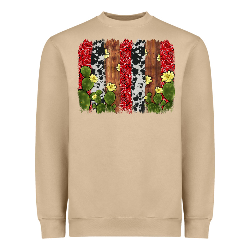 Cactus Cowhide  Brushstroke Heavyweight Sweatshirt by AdoDesignShop | Teevron