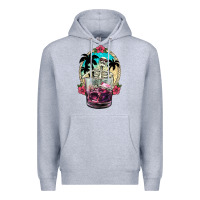 Heather Grey summer skeleton cocktail Premium Hoodie - NancyCooperArtShop
