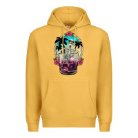 Mustard summer skeleton cocktail Premium Hoodie - NancyCooperArtShop