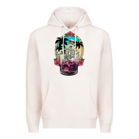 Pale Pink summer skeleton cocktail Premium Hoodie - NancyCooperArtShop