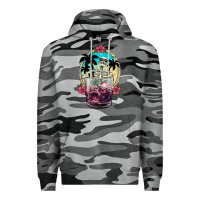 Slate Camo summer skeleton cocktail Premium Hoodie - NancyCooperArtShop