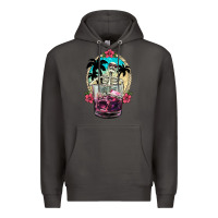 Smoke summer skeleton cocktail Premium Hoodie - NancyCooperArtShop