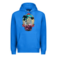 True Royal summer skeleton cocktail Premium Hoodie - NancyCooperArtShop