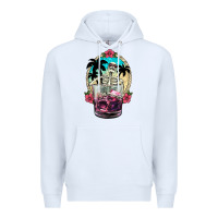 White summer skeleton cocktail Premium Hoodie - NancyCooperArtShop