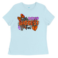Baby Blue little sister biggest fan basketball Ladies Tee - Zillion Design Studio