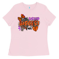 Bubblegum Pink little sister biggest fan basketball Ladies Tee - Zillion Design Studio