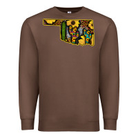 Chestnut Western Oklahoma Map Sunflower Pattern Premium Sweatshirt - Bettercallsaul
