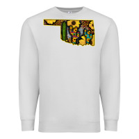 Dove Grey Western Oklahoma Map Sunflower Pattern Premium Sweatshirt - Bettercallsaul