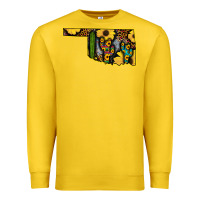 Lemon Western Oklahoma Map Sunflower Pattern Premium Sweatshirt - Bettercallsaul
