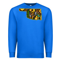 True Royal Western Oklahoma Map Sunflower Pattern Premium Sweatshirt - Bettercallsaul