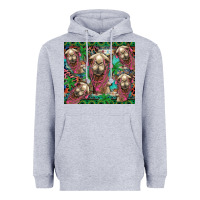 Heather Grey camel face Heavyweight Hoodie - BarkalooDesign