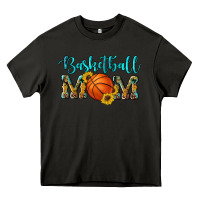 Asphalt western leopard camouflage sunflowers glitter mom basketball Heavy Core Tee - Artiststas