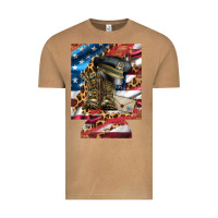 Vintage Camel usa flag and leopard with boots 12 oz regular can cooler Vintage Tee - Artiststas