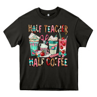 Asphalt half teacher half coffee Heavy Core Tee - texasbilliewilder