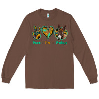 Chestnut Peace Love Donkeys Long Sleeve Tee - Jasminsmagicworld