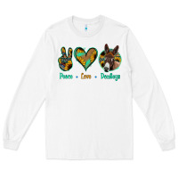 White Peace Love Donkeys Long Sleeve Tee - Jasminsmagicworld