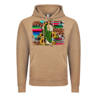 Vintage Coffee san judas leopard cowhide sunflower background Vintage Hoodie - JahusDesignShop