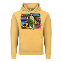 San Judas Leopard Cowhide Sunflower Background Vintage Hoodie | Teevron