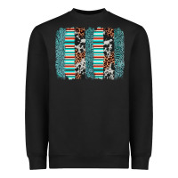 Black serape leopard cowhide  brushstroke Heavyweight Sweatshirt - AdoDesignShop