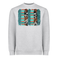 Heather Grey serape leopard cowhide  brushstroke Heavyweight Sweatshirt - AdoDesignShop