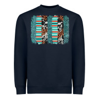 Navy serape leopard cowhide  brushstroke Heavyweight Sweatshirt - AdoDesignShop