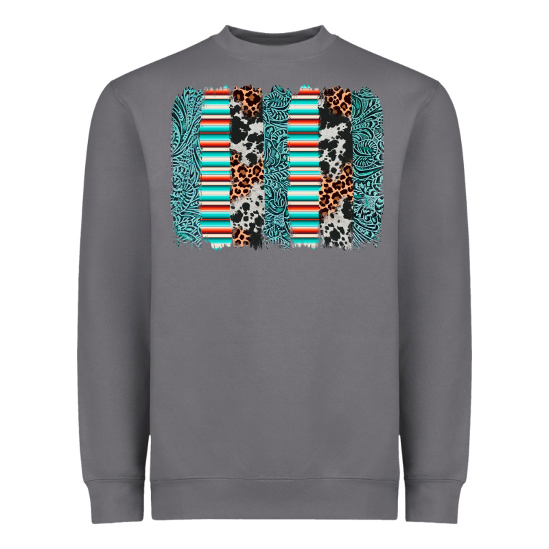 Serape Leopard Cowhide  Brushstroke Heavyweight Sweatshirt by AdoDesignShop | Teevron