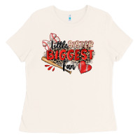 Bone little sister biggest fan baseball Ladies Tee - Zillion Design Studio
