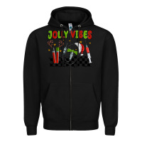 Black jolly vibes Zipper Hoodie - MaliasSmallBusiness