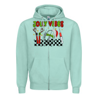 Seafoam jolly vibes Zipper Hoodie - MaliasSmallBusiness