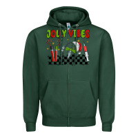 Sports Green jolly vibes Zipper Hoodie - MaliasSmallBusiness