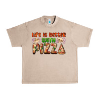 French Oak life is better with pizza Urban Heavy Tee - AdoDesignShop