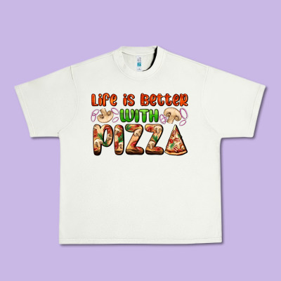 Life Is Better With Pizza Urban Heavy Tee Designed By Adodesignshop