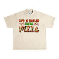Sandshell life is better with pizza Urban Heavy Tee - AdoDesignShop